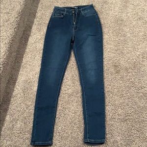 high waisted dark wash skinny jeans UNWORN